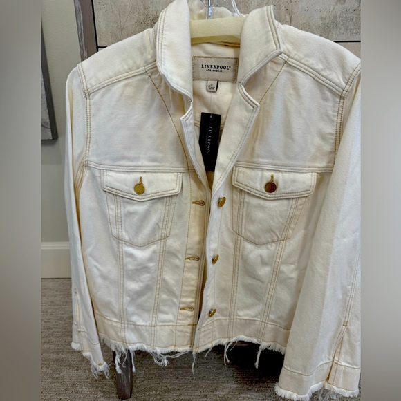 Liverpool Cream Denim Jacket - Picture 1 of 4
